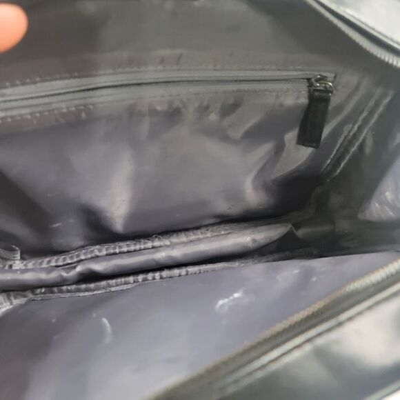 Versace Toiletry Travel Bag Gray Black Carry On Luggage Zip Up - Picture 4 of 12